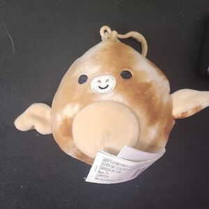 Edmund The Pterodactyl Squishmallows Brown and Cream Clip